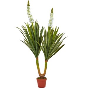 Nearly Natural 57-in Flowering Yucca Plant - 1 of 2