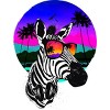 Boy's Design By Humans Summer Zebra By clingcling T-Shirt - 2 of 3