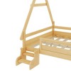 Kumasinova Twin/Full House Platform Bed with Stairs,Solid Wood Low Profile Bed Frame for Boys & Girls Bedroom,No Box Spring Needed - 4 of 4