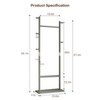 Kumasinova 64.1" Solid Wood Coat Rack Stand,Sturdy Freestanding Coat Racks for Entryway&Bedroom,Rubberwood Clothing Racks for Hanging Clothes - 2 of 4