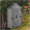 Wooden Outdoor Storage Shed with Shelves - Ideal for Garden Tools, Patio Storage, and Outdoor Spaces - 2 of 4