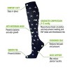 Memoi Women's Old Glory Bamboo Blend 8-15mmHg Graduated Compression Socks Navy 9-11 - 3 of 4