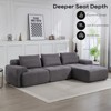 GDFStudio Odin 120'' Modern L-Shaped 3-Seater Corduroy Upholstered Sectional Sofa with Steel Frame - 4 of 4