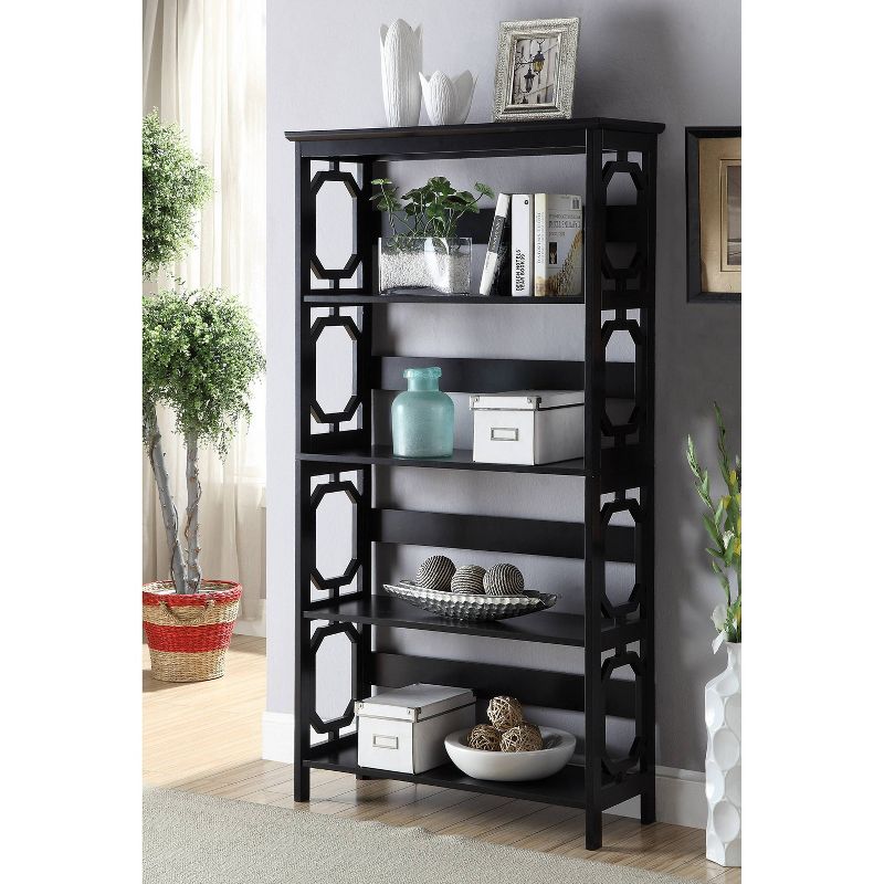 60" Omega 5 Tier Bookcase - Breighton Home, 3 of 6