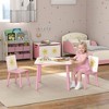 Qaba 3-Piece Kids Table and Chairs Set Furniture for Boys and Girls Aged 3-8, Bedroom, Nursery, Playroom, Pink - 3 of 4