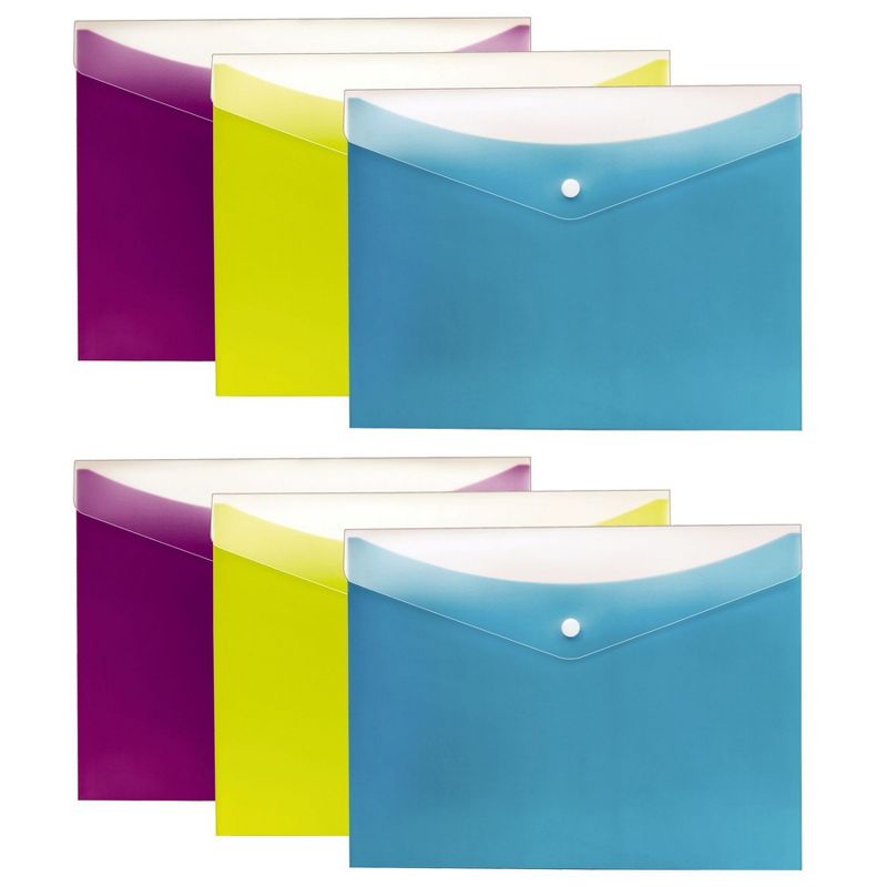 Pendaflex® Dual Pocket Snap Poly Envelope, Letter Size, 3 Per Pack, 2 Packs, 1 of 3