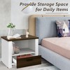 Costway 2PCS Accent Nightstand Drawer and Open Shelf Sofa End Table Bedroom Living Room - 4 of 4