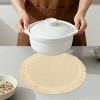 REGALWOVEN Rustic Placemats Set of 6 Woven Placemats for Dining Table Decor Round Kitchen Table Mat Wipe Clean - 4 of 4
