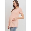 Hello Miz Short Sleeve Layered Wrap Maternity Nursing Top - 2 of 4