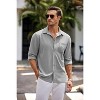 COOFANDY Mens Long Sleeve Button Down Wrinkle Free Untucked Casual Dress Shirt for Men - 4 of 4