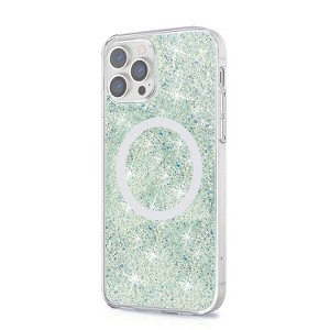 SaharaCase Sparkle Case with MagSafe for Apple iPhone 13 Pro Max Clear Teal Green (CP00166) - 1 of 4