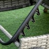 Resenkos Patio Wicker Chaise Lounge Chair Resenkos , Adjustable Backrest Sun Lounger With 2 Wheels, Outdoor PE Rattan Lounger, Relaxation Essential, - 4 of 4