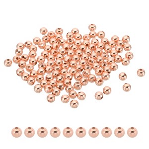 Unique Bargains Metal Round Jewelry Making Gold Filled Spacer Beads 100 Pcs - 1 of 4