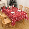 Christmas Pattern Decoration Table Cover Holiday Tablecloth, 60" x 120" Red - 2 of 4