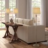 360 Lighting Carter Rustic Farmhouse 3 Piece Table Floor Lamp Set Beige Metal Cream Fabric Tapered Drum Shade for Living Room Bedroom Office House - 2 of 4