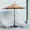 VisioGear Patio Umbrellas, Outdoor Umbrella with Push Button Tilt and Crank, Market Umbrella with 8 Ribs, Beige, 108"*96.21"*108" - 2 of 4