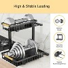 Hachikiko 2-Tier Adjustable Height L-Shaped Under Sink Organizer - Metal Pull-Out Storage Rack for Kitchen, Bathroom, Laundry - 4 of 4