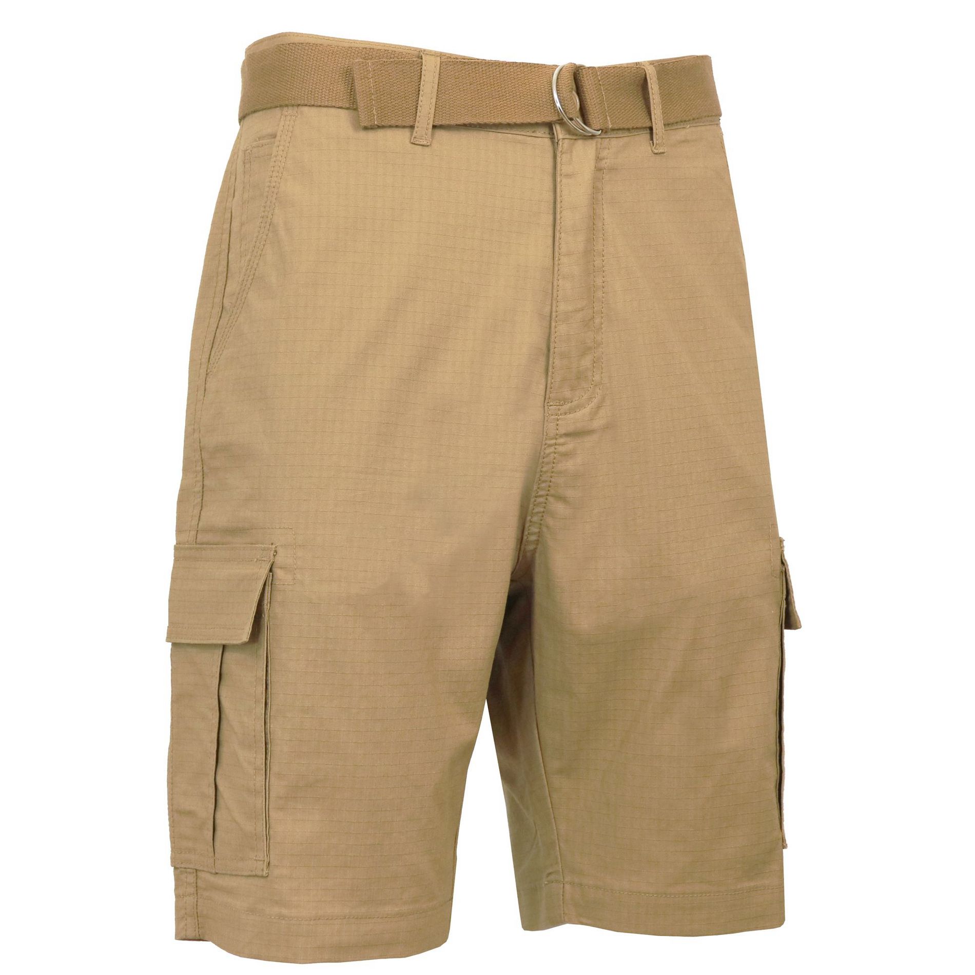 Galaxy Rugged Trail  Men's Cotton Stretch Ripstop Cargo Shorts With Belt