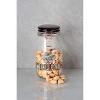 Amici Pet Benji Glass Treat Canister Hermetic Lid, Zentangle Decal, 51 oz. , Clear w/ Black Lid - 2 of 4