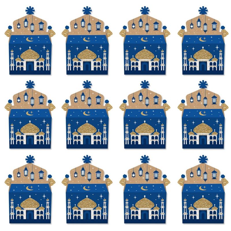Big Dot of Happiness Eid Mubarak - Treat Box Party Favors - Ramadan Goodie Gable Boxes - Set of 12, 5 of 9