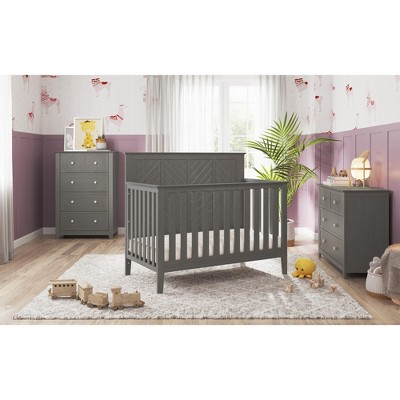 Child Craft Atwood Crib, Dresser and Chest Nursery Set, 3-Piece, Includes 4-in-1 Convertible Crib, Dresser and Chest