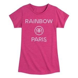 Girls' - Rainbow High - Paris Pearls Logo Fitted Short Sleeve Graphic T-Shirt - 1 of 4