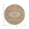 Terra Cotta Gray And Beige Medallion Washable Indoor Outdoor Area Rug - 3 of 4