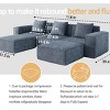 Combo Modular Sofa with 3 Seats for Living Room, Sectional Sofa with Ottoman, Sofa with Foam Filling and Corduroy Fabric-Coolbibila - 4 of 4