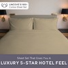 Lincove 400 Thread Count Cotton Sateen 4 Piece Sheet Set – Luxuriously Soft, 15" Deep Pockets, Includes 1 Fitted Sheet, 1 Flat Sheet, 2 Pillowcases - 2 of 4