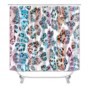 Colored Leopard Print Shower Curtains for Bathroom Waterproof Fabric Bath Curtain Durable Soft Stylish Bathroom Decor 72x72 Inch - 1 of 1