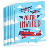 Big Dot of Happiness Taking Flight - Airplane - Fill In Vintage Plane Baby Shower or Birthday Party Invitations (8 count) - 2 of 4