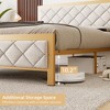 Composite Cotton Press Thread Soft Wrapped Bed Frame - 4 of 4