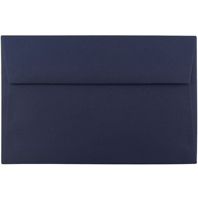 JAM Paper A9 Invitation Envelopes 5.75 x 8.75 Navy Blue LEBA792