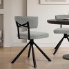 Subrtex Dining Chairs Set of 2 Modern Fabric Kitchen Chairs Accent Chairs with Black Metal Legs - image 3 of 4