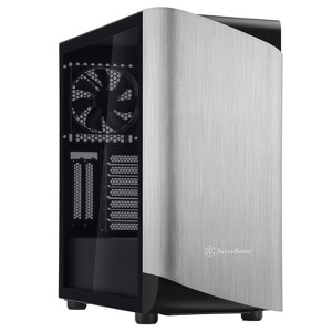 SilverStone Technology SETA A1 Silver on Black Premium ATX/Micro-ATX Case with Temperd Glass - SEA1SB-G - 1 of 4