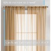 HLC.ME Sheer Voile Transparent Window Treatment Rod Pocket Curtain Panels - Set of 2 - 2 of 4