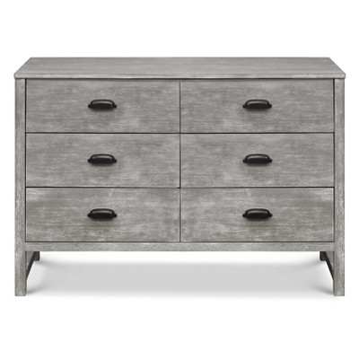Cottage Grey Farmhouse 6-Drawer Double Dresser for Nursery