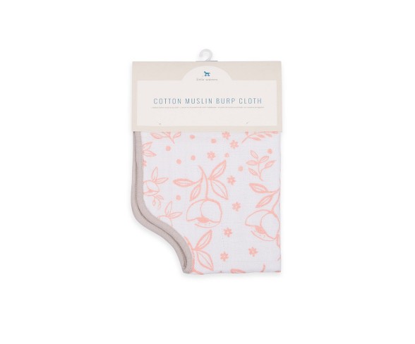 Little Unicorn Cotton Muslin Burp Cloth - Garden Rose