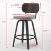 CAVINAS Swivel Bar Stools,26" Upholstered Counter Height Barstools with Bentwood Legs for Home Pub & Kitchen Island - 3 of 4