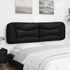 vidaXL Headboard Cushion Black 72" Faux Leather - 3 of 4