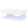 NicBex Modern Extendable Top Coffee Table with Hidden Storage & Open Shelves,Multi-Functional Tea Table Center Table for Living Room,Studio - 3 of 4