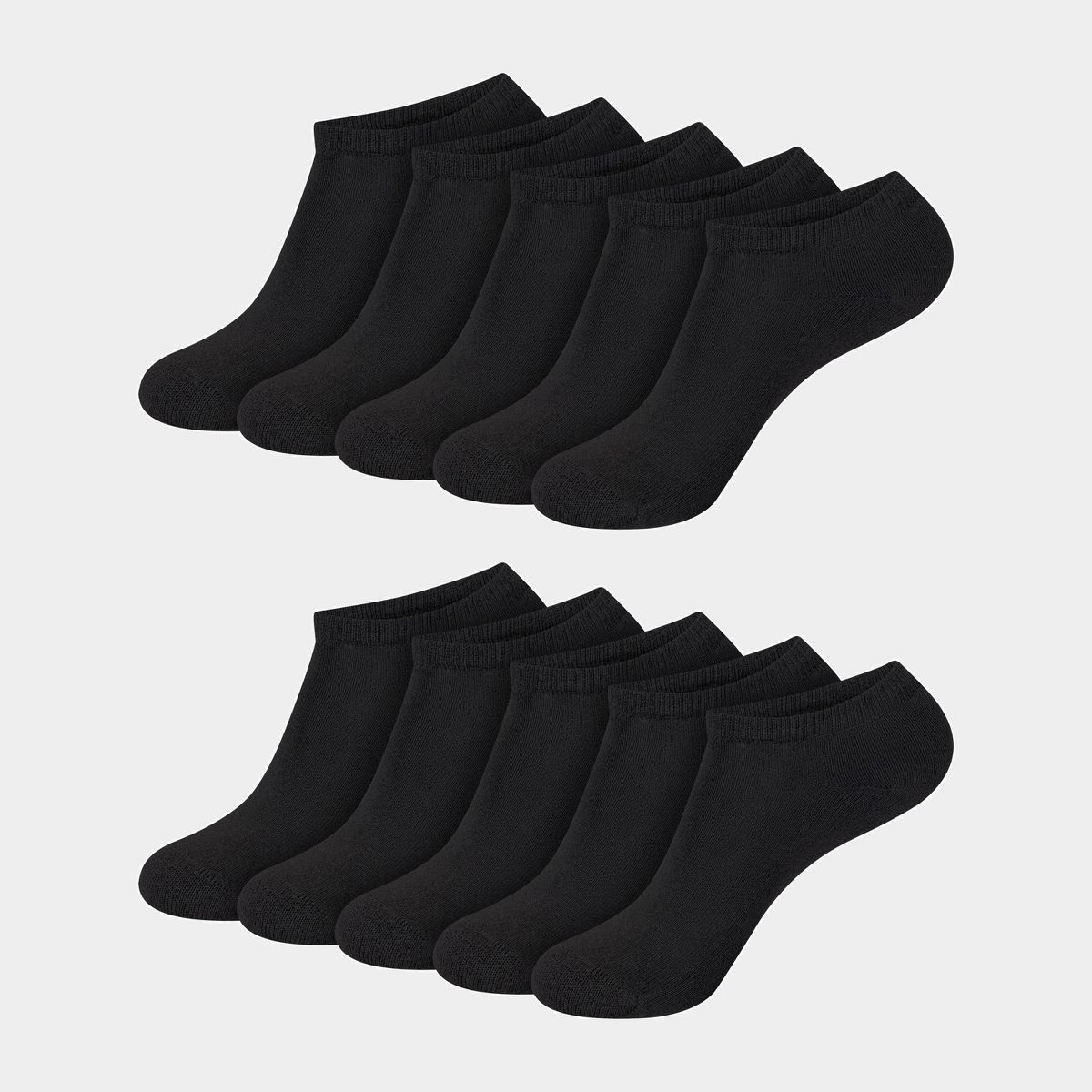 Hanes Women's 10pk Cushioned Low Cut Socks - 5-9
