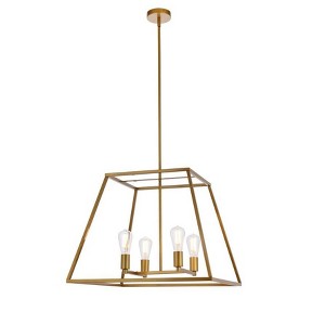 Elegant Lighting Declan 24 inch pendant in brass - 1 of 4