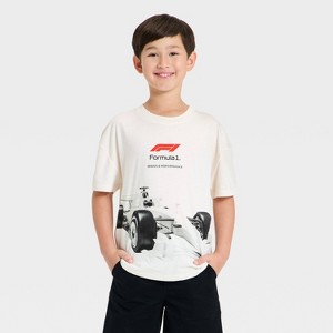 Boys' Formula 1 Short Sleeve Graphic T-Shirt - White XL : Target
