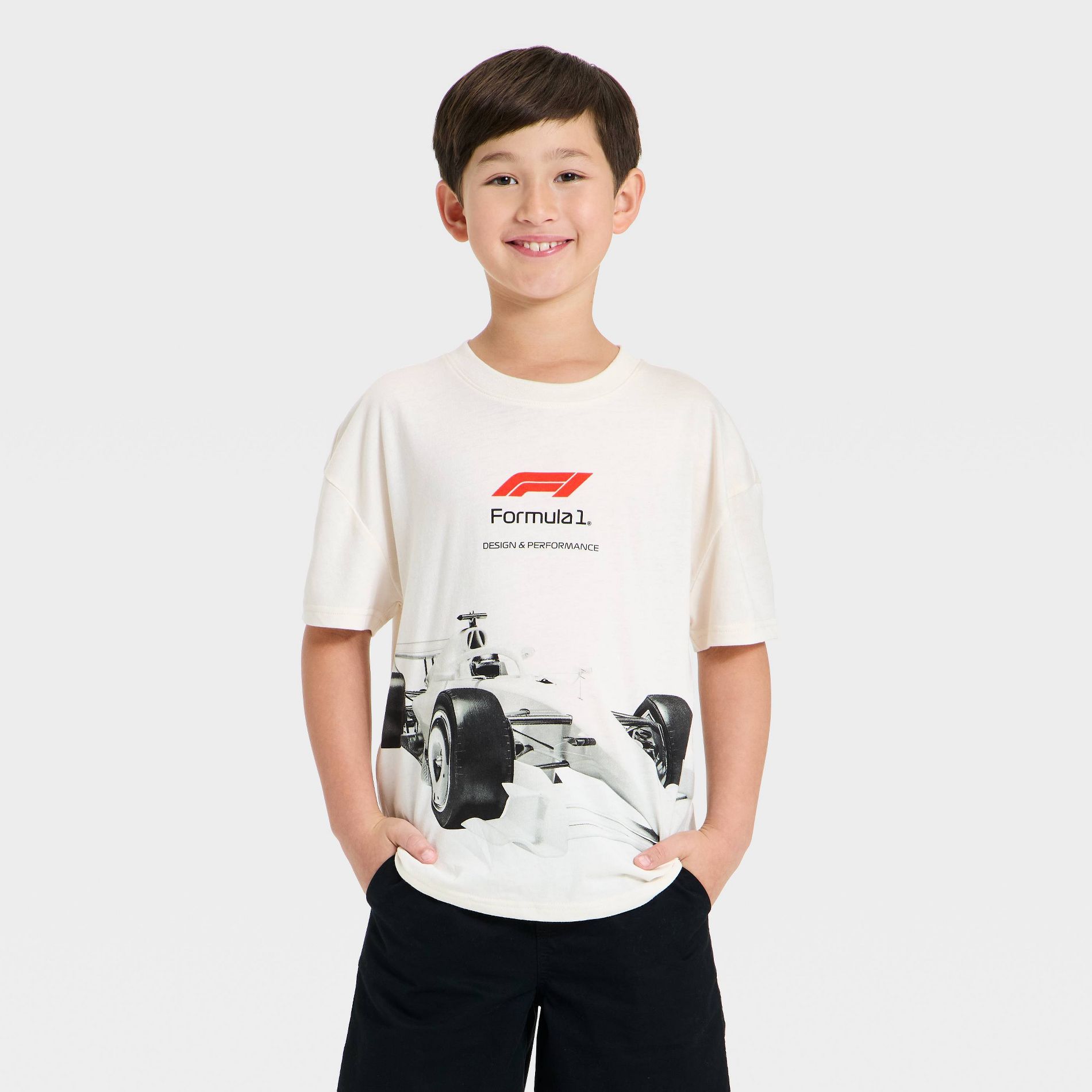 Boys' Formula 1 Short Sleeve Graphic T-Shirt - White