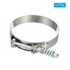 Unique Bargains 304 Stainless Steel T-Bolt Connecting Hose Clamps 2 Pcs - 3 of 4