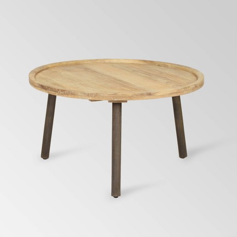 Streeter round mango wood deals coffee table