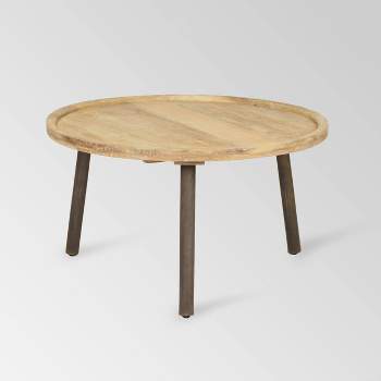 Andalusia Mango Wood Coffee Table Natural - Christopher Knight Home