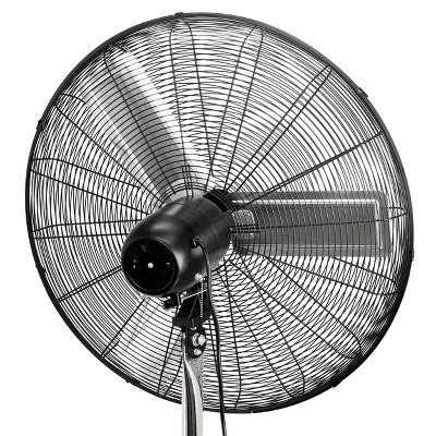 30 Inch Black Steel Industrial Oscillating Floor Fan