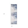 Dark Blue And Gray Abstract Area Rug - 3 of 4